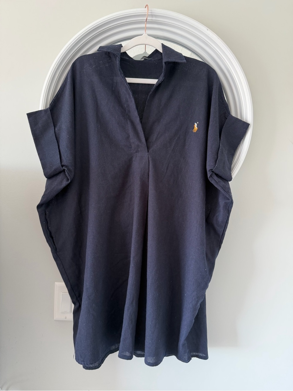 Polo Ralph Lauren Oversized Cuffed Tunic Shirt Dress
